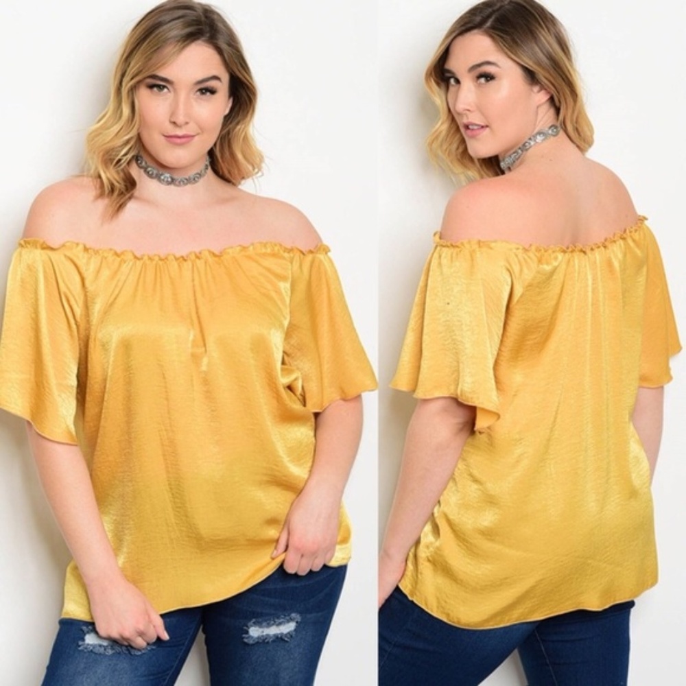 Super Cute Plus Size Yellow Top - Picture 1 of 3